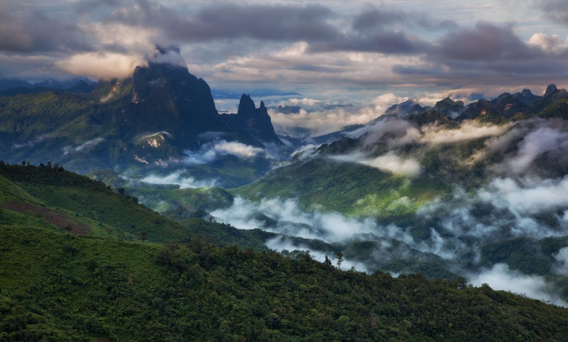 Misty mountains of Laos