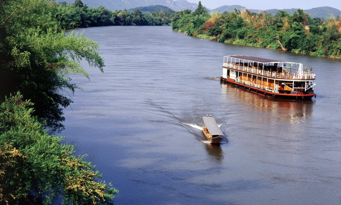 Boats on the river in Thailand