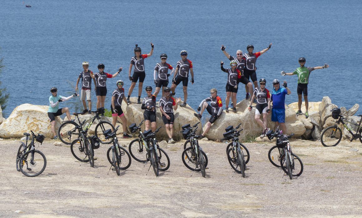 Group cycling tour in Vietnam