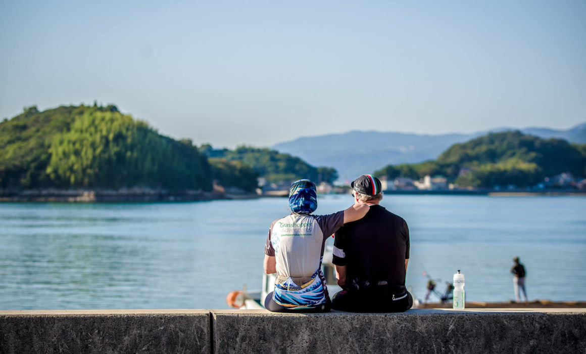 Guests on a Bike tour in Japan