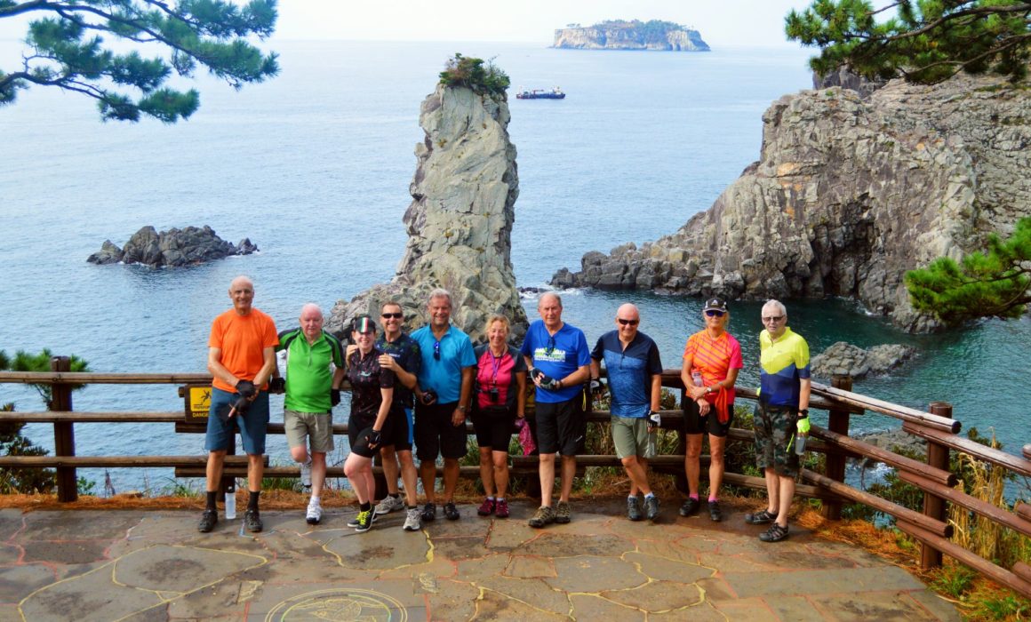 Bike tour group in South Korea