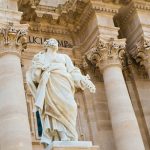 Statue at Cathedral of Syracuse, Sicily