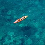 Kayaking on crystal clear water Croatia